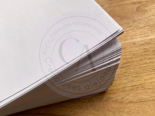 100 hojas papel bond de 106g A6