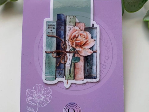 Marcapágina imantado libro con flores 