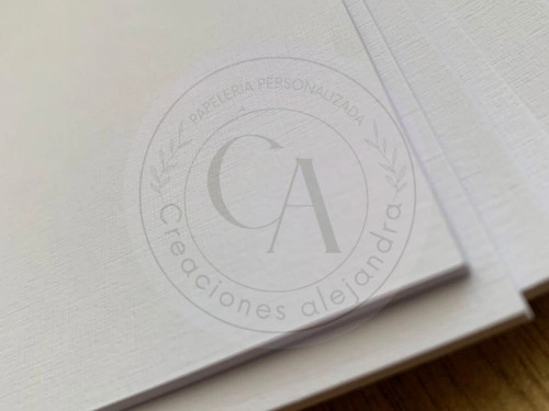 Opalina texturada blanca tamaño carta 50 hojas