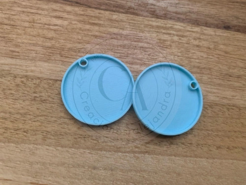 Plaquita circulo 4,3cm 5 unidades