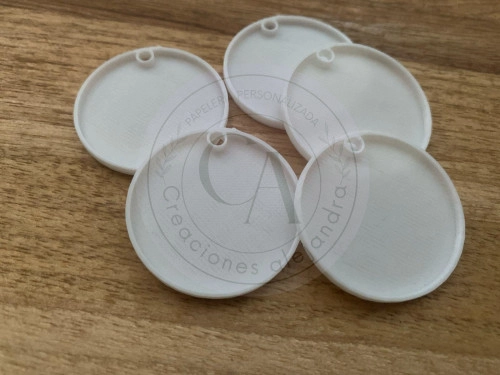 Plaquita circulo 3,2cm 5 unidades