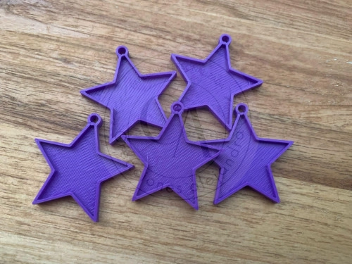 Plaquita estrella 3,3cm 5 unidades 