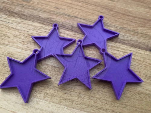 Plaquita estrella 4,3cm 5 unidades