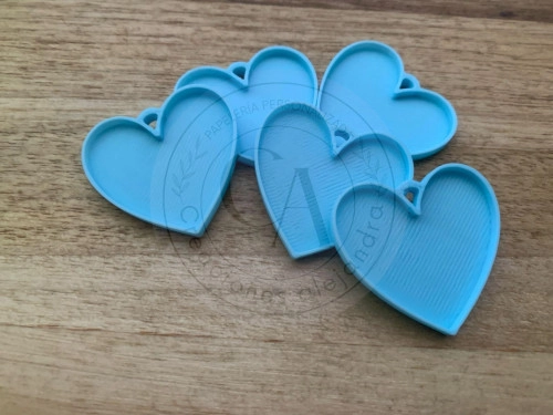 Plaquita corazon 3,3cm 5 unidades