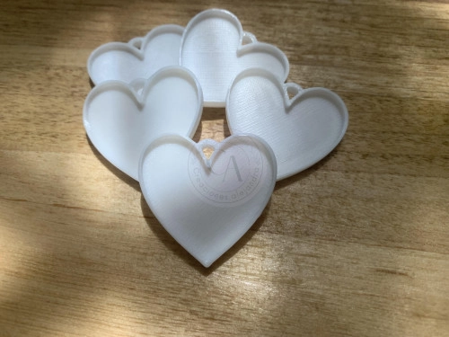 Plaquita corazon 3,3cm 5 unidades