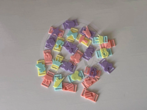 Dijes  para elástico 3D 24 unidades pack B