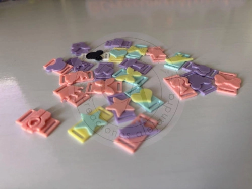 Dijes  para elástico 3D 24 unidades pack D