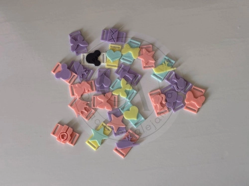 Dijes  para elástico 3D 24 unidades pack D