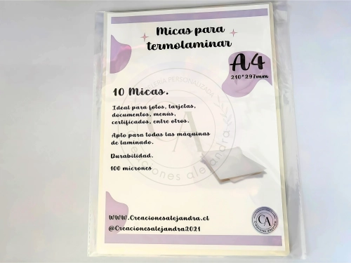 Micas para termolaminar A4 100 micrones 