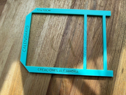 Regla calendario 10x10 3D