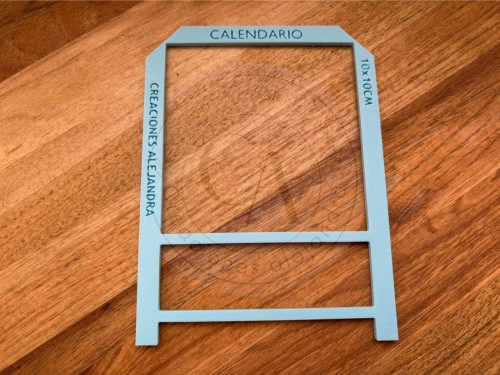 Regla calendario 10x10 3D