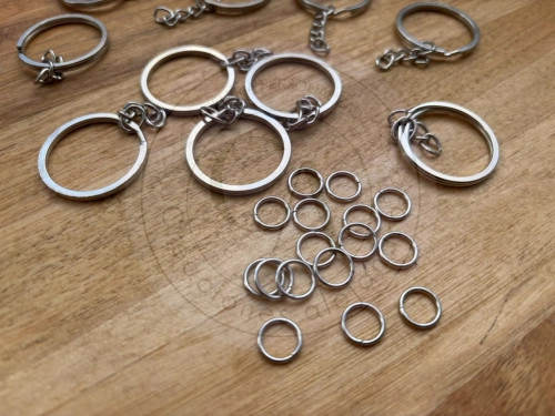 Pack argollas de llavero plateado 30mm