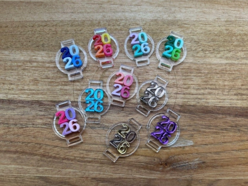 Dije acrilico 2026 10 unidades