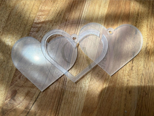 Esfera corazòn snow globe 10 unidades 8,5x 7cm 