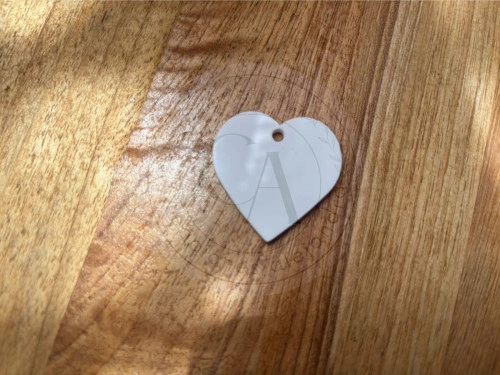 Placa corazon 3.5x3.5cm acrilicob 10 unidades 