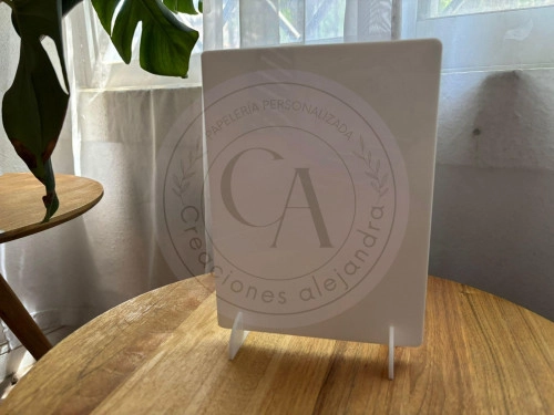 Cuadro 15x20 acrilico blanco sublimable 