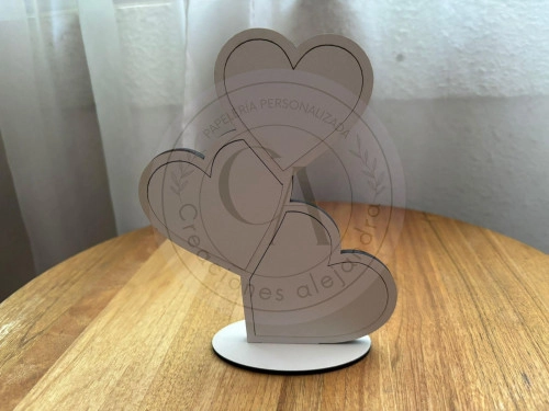 Porta foto de corazon sublimable 