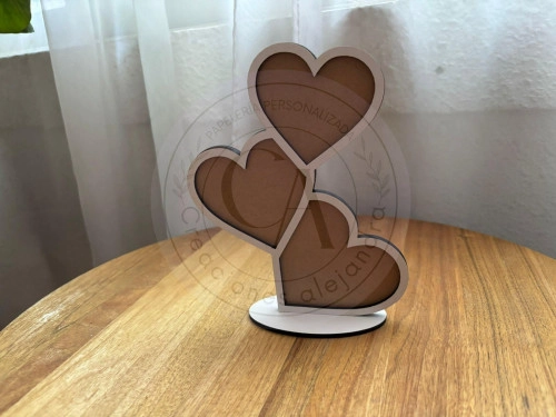 Porta foto de corazon sublimable 