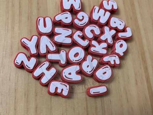 Letras en 3D colores 1unidad