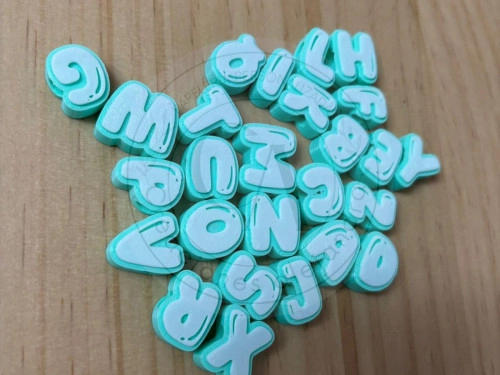Letras en 3D colores 1unidad