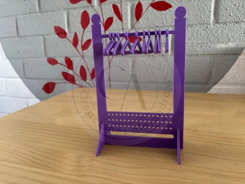 Porta aros 3D con 9 colgadores 