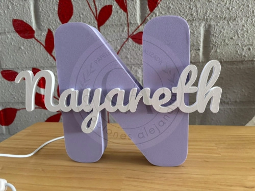 Letra personalizada 3D con luz led