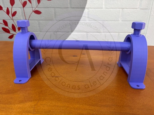 Soporte Porta Rollo 3D con vara ajustable con rosca 