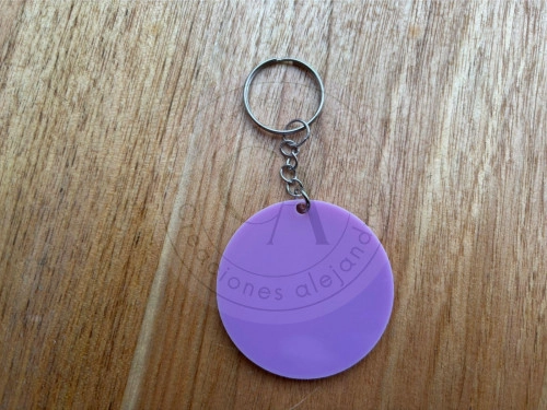 Llavero redondo acrilico  5x5 3mm de grosor 