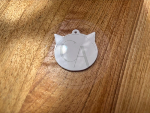 Placa gatito 3.5x3.5cm acrilico 10 unidades 