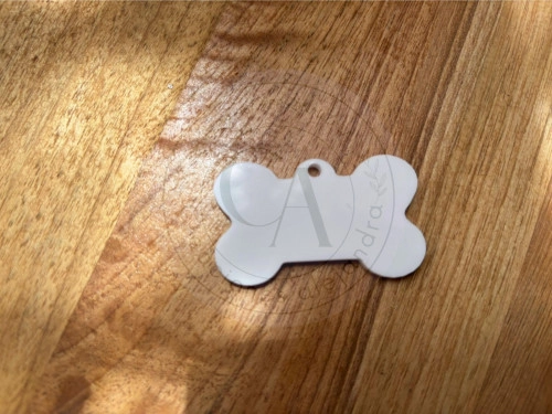 Placa huesito 5x3cm acrilico 10 unidades 