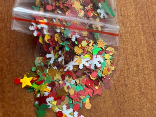 Glitter 5grs mix navidad piezas pequeñas 