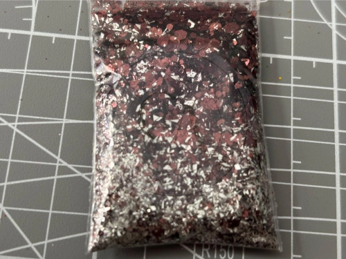 Glitter 5grs cafe con plateado