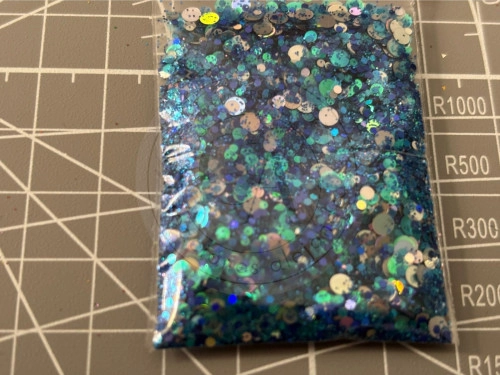 Glitter 5grs mix de azul y verdes con plateado