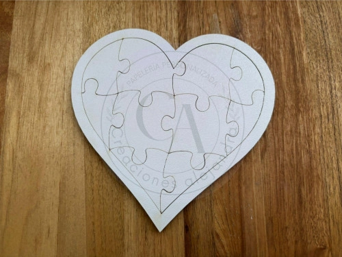 Puzzle corazon de 14,5x14,5cm 10 unidades 